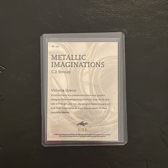 CJ Stroud leaf very rare, metallic imaginations, holo🔥🔥🔥Poss ROTY! - Picture 2 of 3